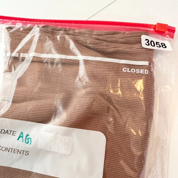 Goodnight Macaroon Dress Womens Small Brown Fitted Ribbed Slit Solid Sleeveless - Picture 7 of 7